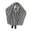 Mantella Taglio Capelli Strisce Nero Bianco Nylon 3