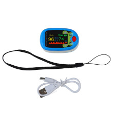 (Blue) Fingerspitzen-Oximeter 6 Modi USB-Ladung