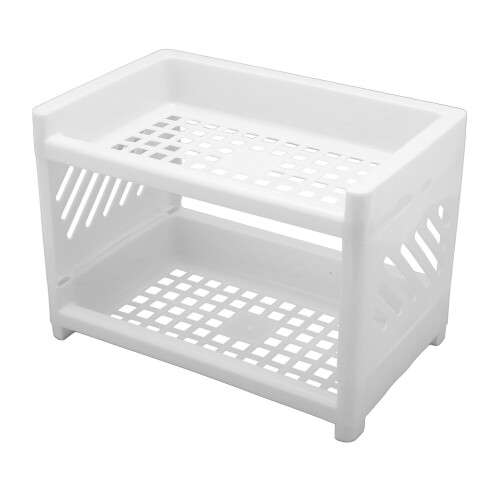 2-Teiliger Hohl-Schreibtisch-Organizer Weiß PP 1