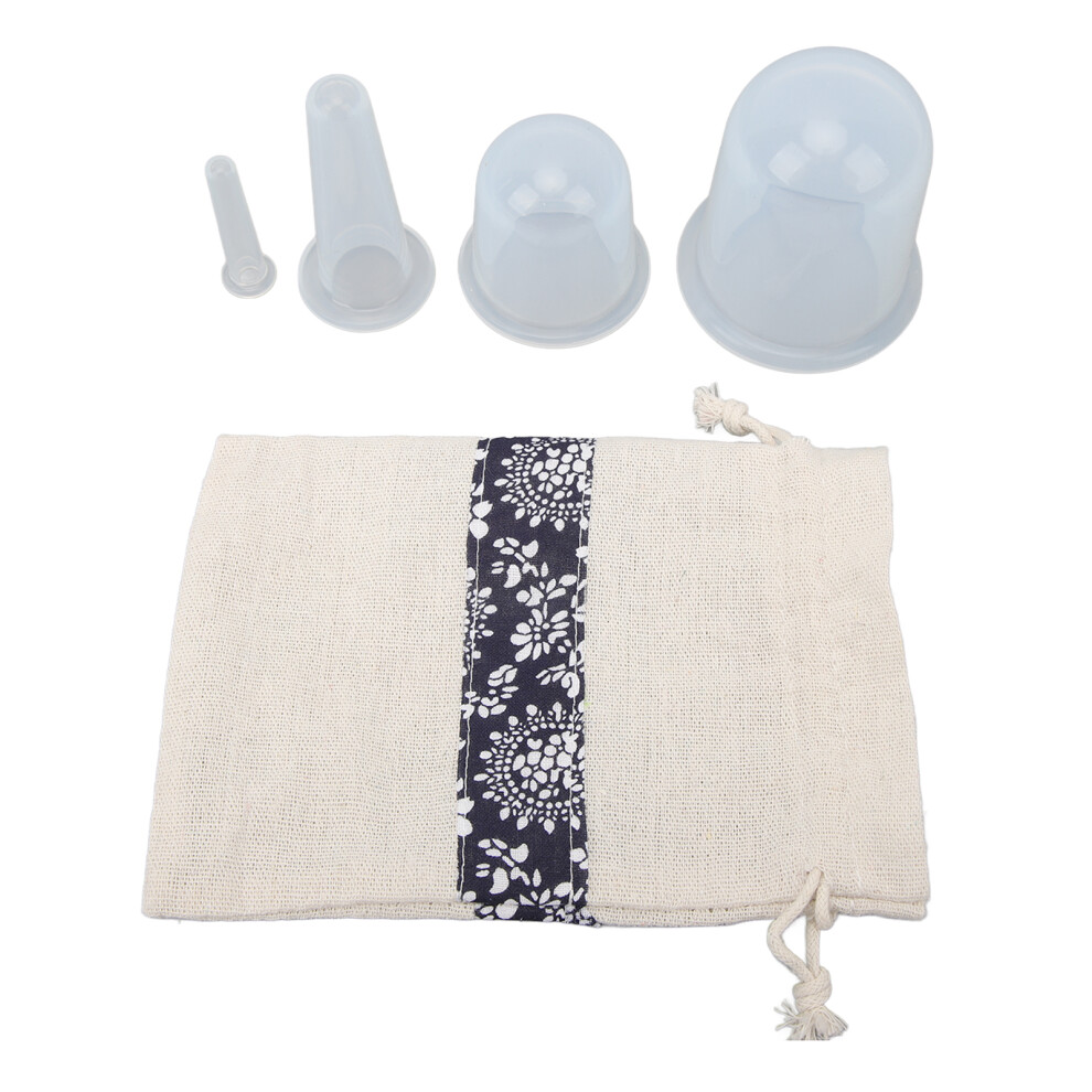 4pcs Silicone Facial Cupping Set for Fine Lines Wrinkles