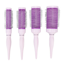 Round Brush Anti-Dryness Healthy Growth Nylon for Blow Drying Purple