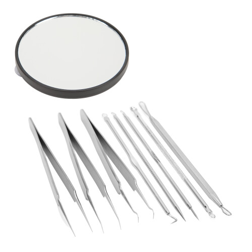 Mee-eter pincet set met 5X vergrootglas 1