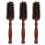 3x Runde Haarbürste hitzebeständig für Styling 3