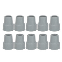 10x Gummikrücken-Spitzen Grau 0,7 Zoll für Senioren