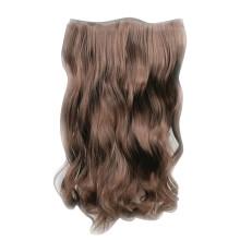 (Light Brown) Haarverlängerung lang gewellt 4 Clips Dunkelbraun