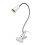 (US Plug) LED Desk Clip Lamp E27 Adjustable Neck Clamp Holder 3