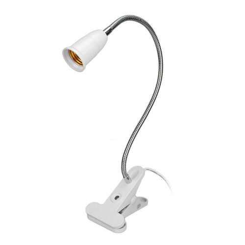 (EU Plug) LED Desk Clip Lamp E27 Adjustable Neck Clamp Holder 2