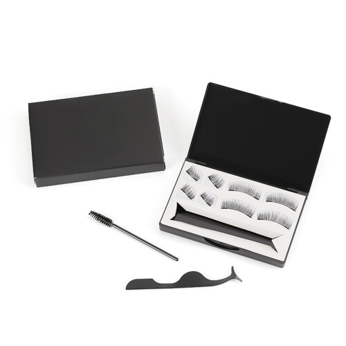Magnet-Wimpern 4 Paar Selbstklebend Schwarz