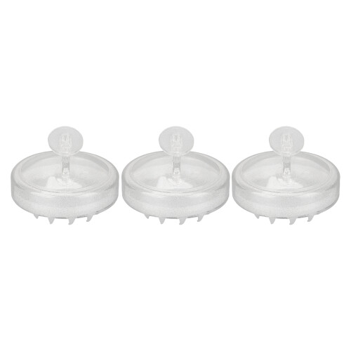 (Glitter Silver) 3pcs Ergonomic Shampoo Brush Gold