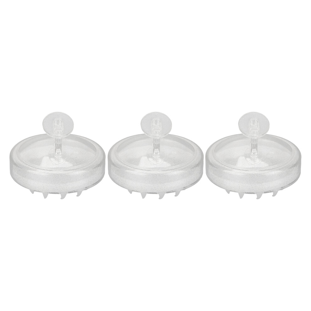 Silver/Gold (Glitter ) 3Pcs Shampoo Brush Ergonomic Dandruff Scalp Massager Scrubber