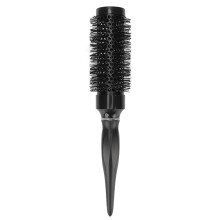 (26x3.7x3.7cm/10.2x1.5x1.5in) Round Hair Brush Negative Ion Massage Nylon Roller Black 26x3.7cm
