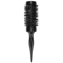 (26x4.7x4.7cm/10.2x1.9x1.9in) Round Hair Brush Negative Ion Massage Nylon Roller Black 26x3.7cm