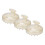 (Glitter Gold) 3pcs Ergonomic Shampoo Brush Gold 3