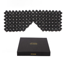 (Black) Jadestone Augenklappe gegen Müdigkeit & Ödeme Gold