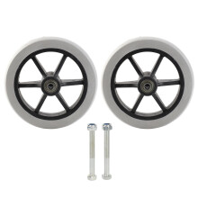 2x 6 Zoll Rollstuhl-Vorderrad PU verschleißfest