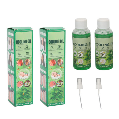 2pz Olio Medicinale 60ml Spray per Zanzare e Prurito