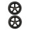 2x Black PU Front Wheels Replacement for Electric Wheelchair 4