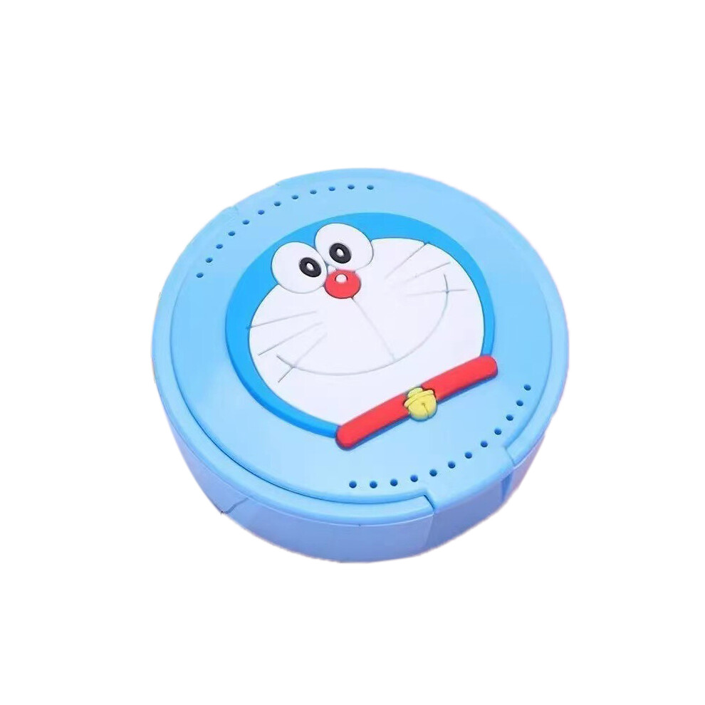 (Type A) Portable Retainer Case Cartoon Mouth Guard Denture Container Type D