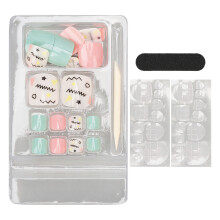 (0046‑20) 24x Cartoon-Zehennägel Vollabdeckung Damen Sommer 0046-20