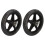 2x Black PU Front Wheels Replacement for Electric Wheelchair 2