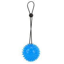 Blauer Massageball mit Lanyard zur Fingerrehabilitation und Handübung