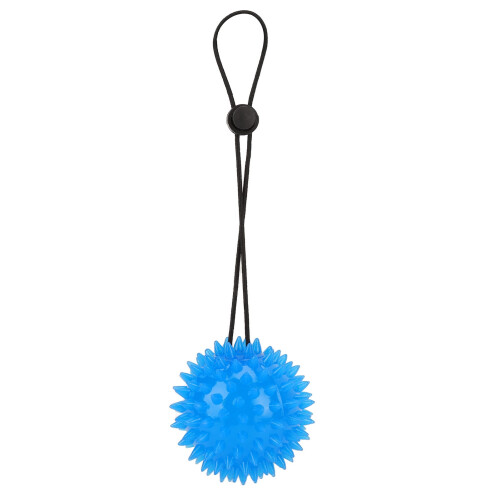 Blue Spike Massage Ball with Lanyard Hand & Finger Exerciser
