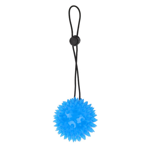 Blue Spike Massage Ball with Lanyard Hand & Finger Exerciser 1
