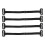 (Black) 4PCS Adjustable Face Lifting Band Hairclip 1