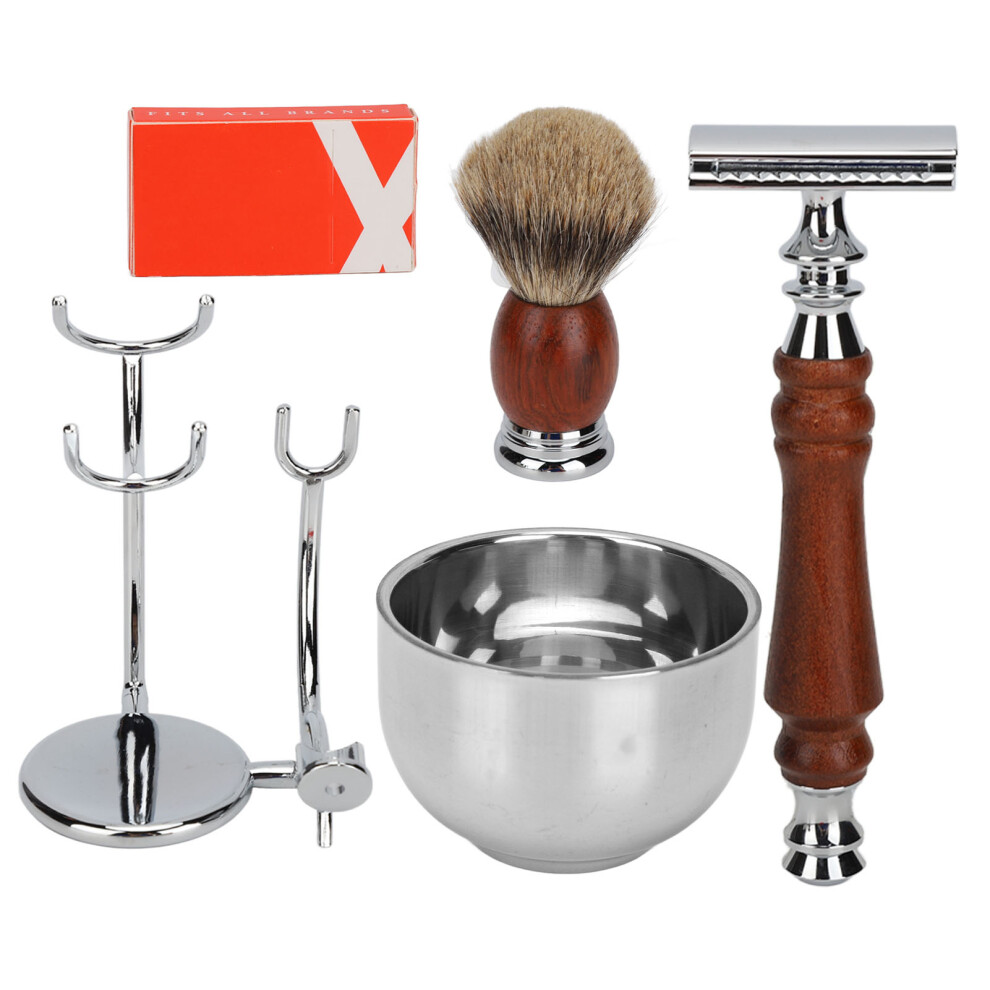 Men Shaving Care Kit with Blades Trimmer Brush Knife Set