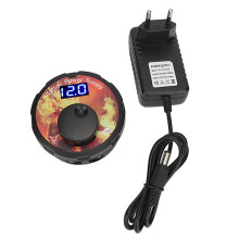 (EU Plug) LED-Tätowierungsnetzteil 3-12V einstellbar, 2 Pedalmodi, Orange
