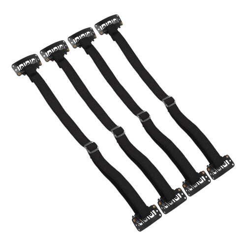 (Black) 4PCS Adjustable Face Lifting Band Hairclip 2
