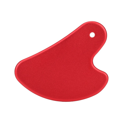 (Red) Strumento Gua Sha Metallo Alluminio Viso Corpo Bellezza