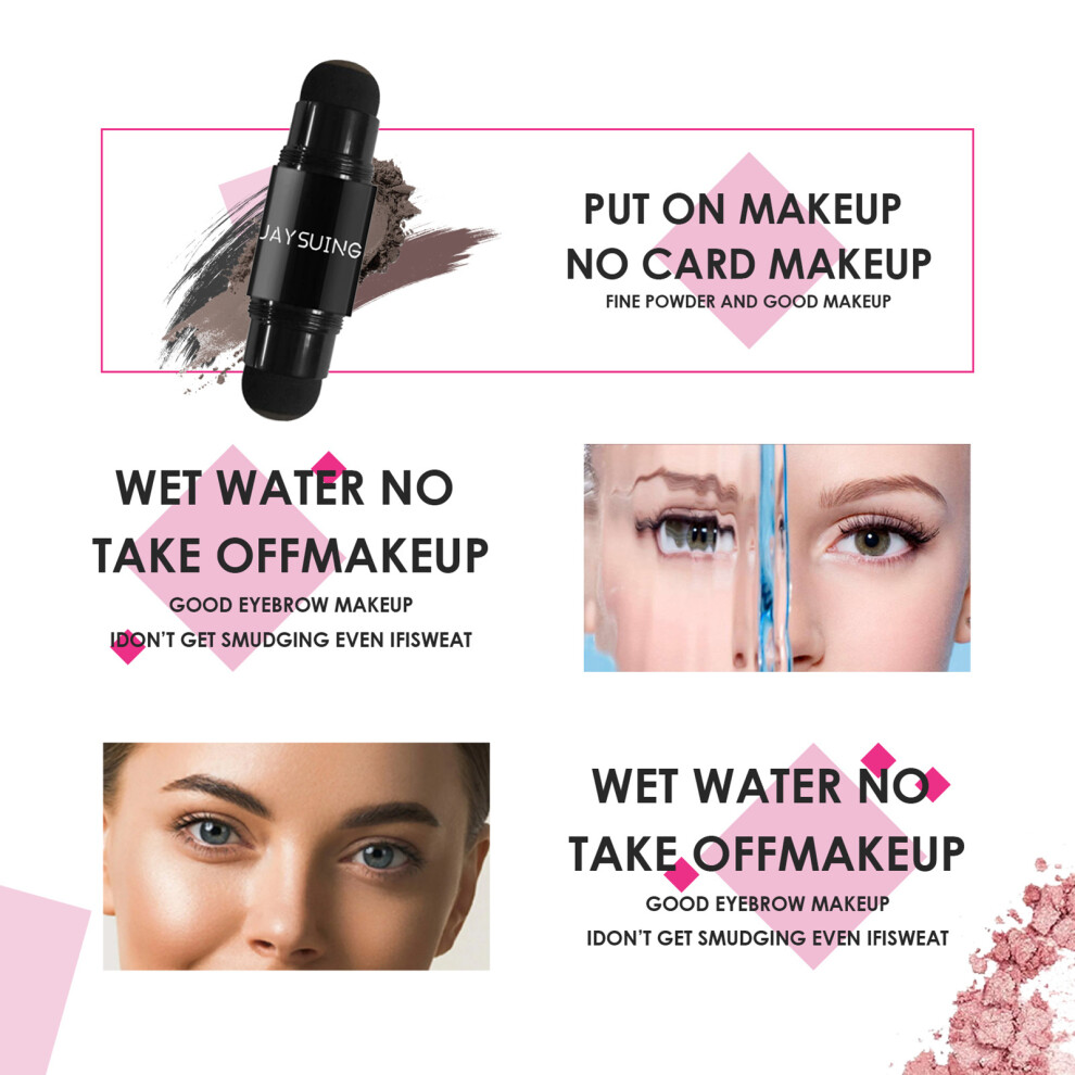 Jaysuing Eyebrow Stamp Stencil Kit Natural Hairline 10 Cards