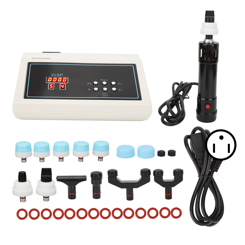 (US Plug) Extracorporeal Shockwave Therapy Machine Radial Black 100-240V UK Plug