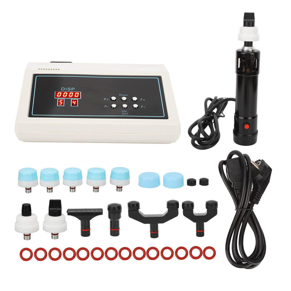 (EU Plug) Extracorporeal Shockwave Therapy Machine Radial Black 100-240V UK Plug