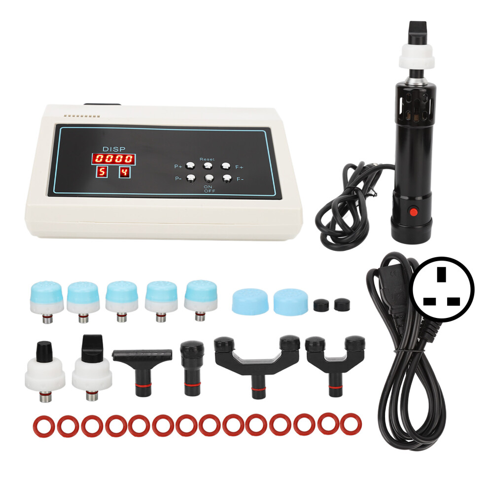 (UK Plug) Extracorporeal Shockwave Therapy Machine Radial Black 100-240V UK Plug