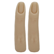 (Dark Color) 2pcs Bendable Silicone Nail Training Finger