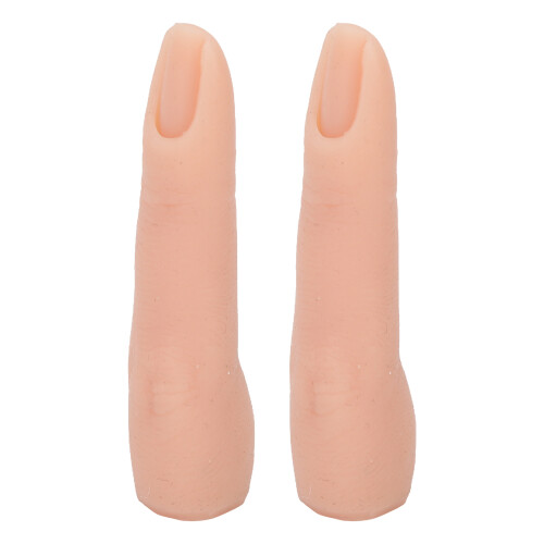 (Light Color) 2pcs Bendable Silicone Nail Training Finger 1