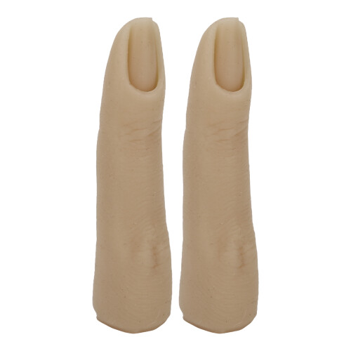 (Dark Color) 2pcs Bendable Silicone Nail Training Finger 2