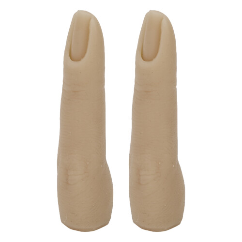 (Dark Color) 2pcs Bendable Silicone Nail Training Finger 1