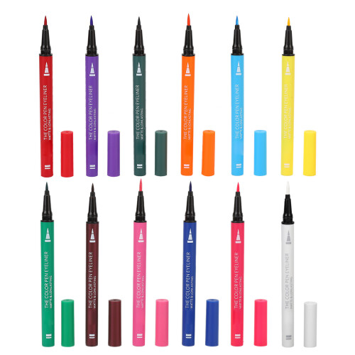 12er Eyeliner Set Wasserdicht Matt 1,5g 1