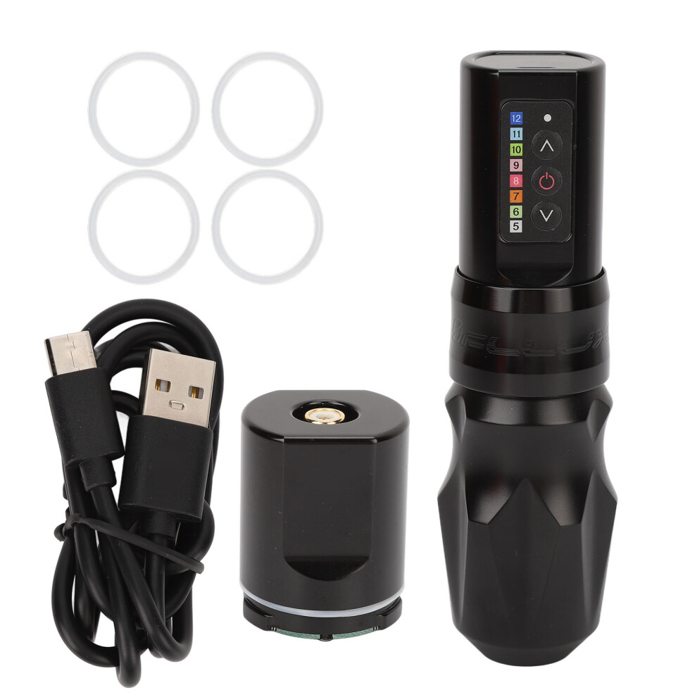 Cordless Voltage Adjustable Tattoo Pen with Replaceable RCA Head