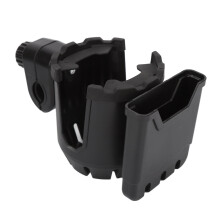 (Black) Kinderwagen-Becherhalter 360 drehbar schwarz, groß