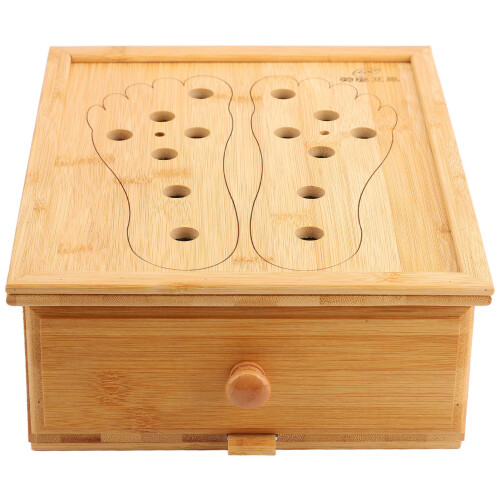 Fuß-Moxa-Box Bambus 6 Schlitze 6 Öffnungen 2