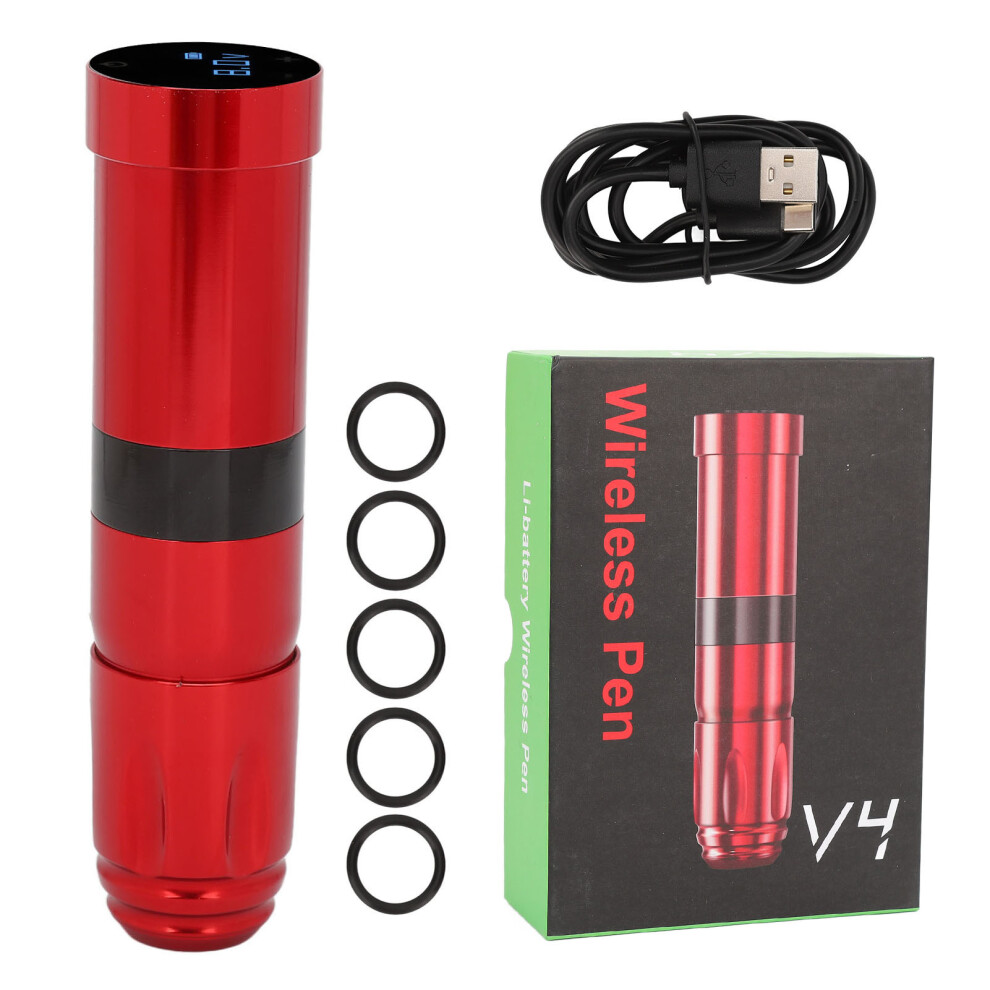 Red (Red) Tattoo Machine Pen Cordless 1800Mah Lithium Battery Liner Shader