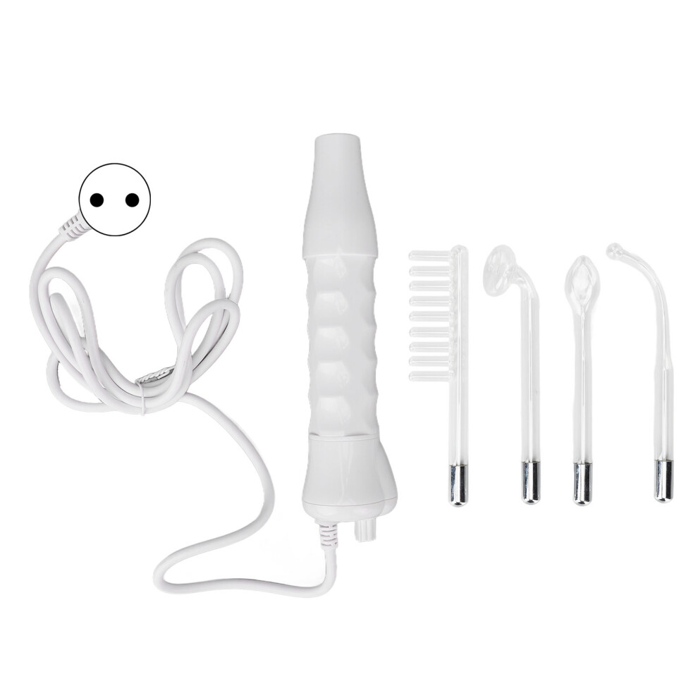 (EU Plug 220V) 4pcs High Frequency Mite Removal Acne Therapy Wand EU Plug 220V