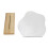 Acrylic Desktop Makeup Mirror Irregular Portable with Wooden Base 1
