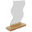 Acrylic Desktop Makeup Mirror Irregular Aesthetic with Wooden Base 3