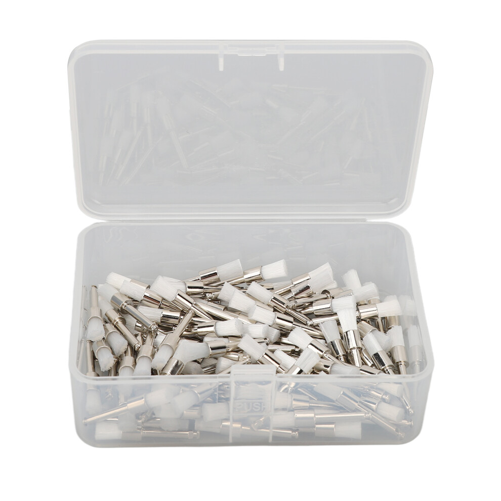 (Transparent) 100pcs Dental Polishing Brush Silicone Disposable Teeth Cleaner