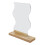 Acrylic Desktop Makeup Mirror Irregular Aesthetic with Wooden Base 4